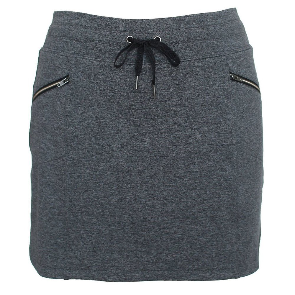 Tangerine Metro Heather Knit Skort - Charcoal Gray Small